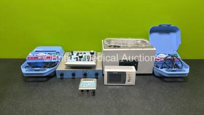 Mixed Lot Including 2 x Clement Clarke AC2000 Nebulizers (1 x Spares and Repairs), 1 x Philips Intellivue X2 Patient Monitor with Press, Temp, NBP, SPO2 and ECG Resp Options (Untested Due to No Battery), 1 x Grant JB Nova Water Bath and 1 x MicroMed Patte