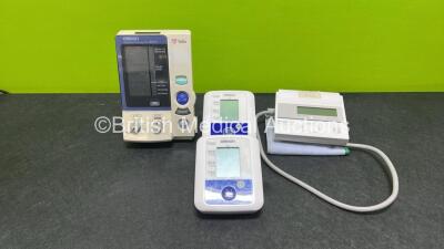 Job Lot of Omron Patient Monitors, 2 x M2, 1 x 711 with BP Cuff, 1 x HEM-907