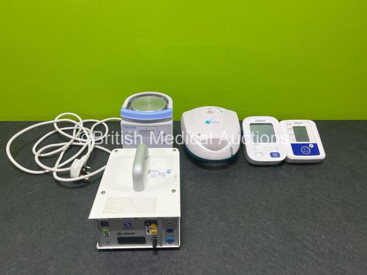 Mixed Lot Including 1 x Coa-Comp M Unit, 1 x Omron M2 Monitor, 1 x Omron M3 Monitor, 1 x Airmed 1000 Unit, 1 x Fisher&Paykel MR850AEK Humidifier