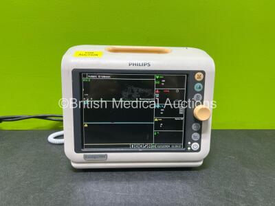 Philips SureSigns VM4 Patient Monitor Including ECG, SPO2 and NIBP Options (Powers Up) *No Serial Number* **No Asset Number**