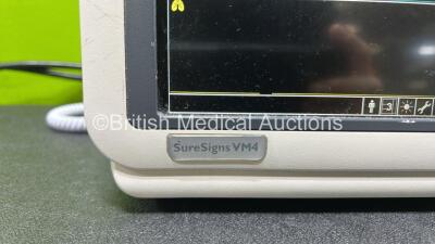 Philips SureSigns VM4 Patient Monitor Including ECG, SPO2 and NIBP Options (Powers Up) *No Serial Number* **No Asset Number** - 2