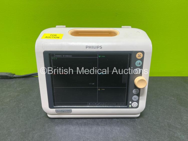 Philips SureSigns VM4 Patient Monitor Including ECG, SPO2 and NIBP Options (Powers Up) *SN US12568817* **No Asset Number**