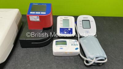 Mixed Lot Including 1 x Omron M2 Monitor, 1 x Omron M2 Monitor with BP Cuff, 1 x Seinex Digital Blood Pressure Monitor, 1 x HemoCue WBC Diff System, 1 x Medic Aid Porta-Neb - 2