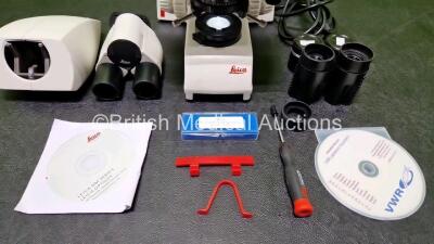 Leica DM750 Benchtop Microscope (Powers Up) with 2 x HC PLAN 10x/20 Eyepieces and 1 x HI PLAN 20x/0.40 PH 1 Optic in Box - 4