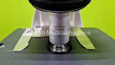 Leica DM750 Benchtop Microscope (Powers Up) with 2 x HC PLAN 10x/20 Eyepieces and 1 x HI PLAN 20x/0.40 PH 1 Optic in Box - 8