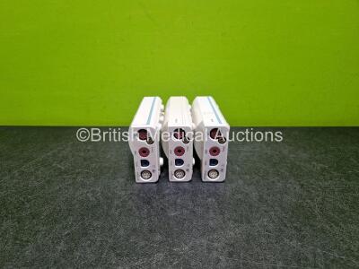 3 x Philips M3001A Module Including ECG, SpO2, NBP, Press and Temp Options