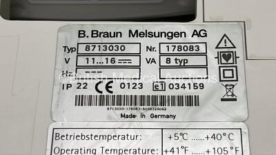 4 x B.Braun Perfusor Space Syringe Pumps (All Power Up) with 4 x Pole Clamps and 2 x Power Supplies *SN 177927 / / 09918 / 178044 / 178083* - 7