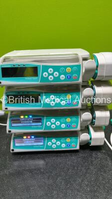 4 x B.Braun Perfusor Space Syringe Pumps (All Power Up) with 4 x Pole Clamps and 2 x Power Supplies *SN 09989 / 97754 / 177918 / 97856* - 3