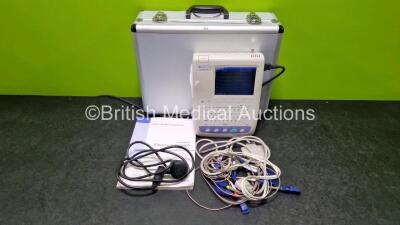 Nihon Kohden Cardiofax S Model ECG-1250K Electrocardiograph Unit with 10 Lead ECG Lead in Carry Case (Powers Up) - 2