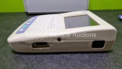 Nihon Kohden Cardiofax S Model ECG-1250K Electrocardiograph Unit with 10 Lead ECG Lead in Carry Case (Powers Up) - 5