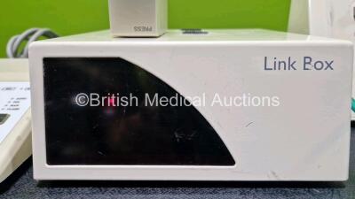 Mixed Lot Including 1 x Wild Leitz MPS 46 Photoautomat (Powers Up, Damaged Screen - See Photos) , 1 x Leitz Amplifier (No Power), 1 x Laerdal Link Box (Powers Up), 1 x Simman & Airman Regulator Unit and 1 x Philips Press Module - 5