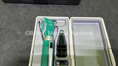 Job Lot Including 1 x Heine Mini 2000 Ophthalmoscope, 1 x Keeler Ophthalmoscope (Both In Cases with Attachments) - 3