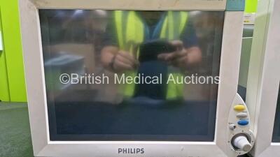 Job Lot Including 6 x Philips IntelliVue MP70 Patient Monitors (All Damaged Casings - See Photo) and 6 x Philips Module Racks (All Damaged) - 3