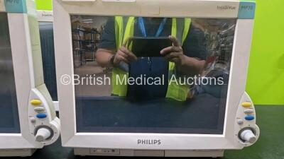 Job Lot Including 6 x Philips IntelliVue MP70 Patient Monitors (All Damaged Casings - See Photo) and 6 x Philips Module Racks (All Damaged) - 5