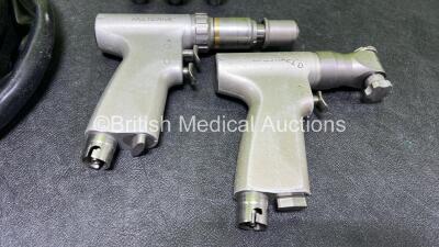 Job Lot Including 1 x desoutter Medical Multidrive Handpiece, 1 x desoutter Medical Direct Drive Handpiece, 1 x Reamer RX-600 Ref 11830, 1 x DX-500 Drill Attachment, 1 x Drill DX-600 Ref 11710, 2 x Gas Hoses - 2