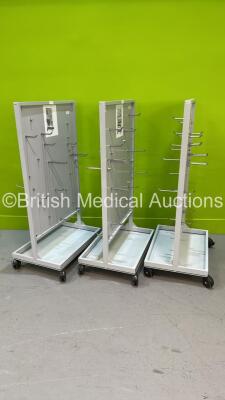 3 x Berchtold Operating Table Accessory Trolleys