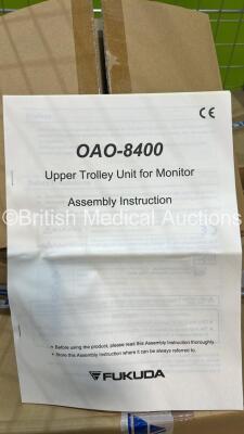 12 x Fukuda Denshi OAO-8400 Upper Trolley Units for Monitors (Boxed) - 2