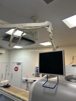 GE Discovery 750 HD 64 Slice CT Scanner *Mfd - 2014* with 2020 Performix HD Plus X-Ray Tube (Liquid Bearing), Patient Table, Workstation, Gantry, Software Manuals and Cardiac Trigger Monitor 7800 *Mfd - 2014* Fully Functional System and Professionally Dei - 15