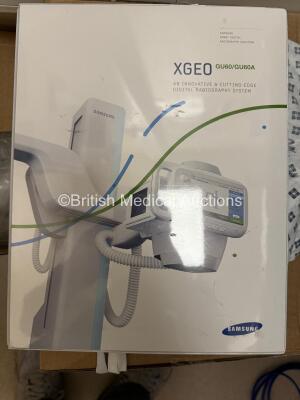 Samsung XGEO X-Ray System *Mfd - 2014* Including Upper Colum with Bucky & Original Tube, Detector, Collimator and Patient Table *SN: S020M3AD800001P* - Fully Functional System and Professionally Deinstalled *Q1076* - 5