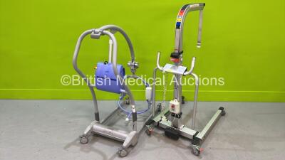 1 x Arjo Maxi-Twin Electric Patient Hoist and 1 x Liko Golvo 7007 ES Patient Hoist (No Batteries) *7721750*