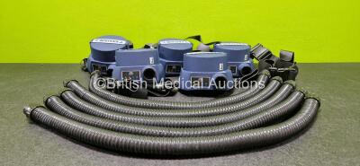 Job Lot Including 5 x Easiair Blower Units *All Mfd 2020* (All Untested Due to Suspected Flat Batteries with 5 x Hoses and 5 x Batteries