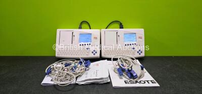 2 x Seca CT8000I ECG Machines with 2 x ECG Leads (Both Power Up)