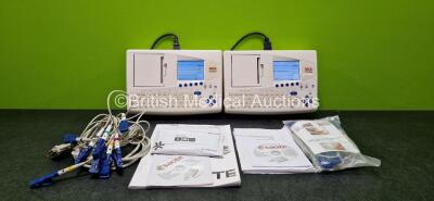 2 x Seca CT8000I ECG Machines with 2 x ECG Leads (Both Power Up)