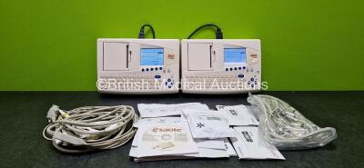 2 x Seca CT8000I ECG Machines with 2 x ECG Leads (Both Power Up)