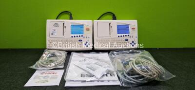 2 x Seca CT8000I ECG Machines with 2 x ECG Leads (Both Power Up)