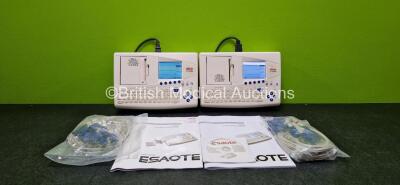 2 x Seca CT8000I ECG Machines with 2 x ECG Leads (Both Power Up)