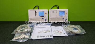 2 x Seca CT8000I ECG Machines with 2 x ECG Leads (Both Power Up)