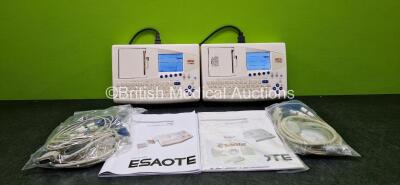 2 x Seca CT8000I ECG Machines with 2 x ECG Leads (Both Power Up)