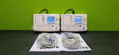 2 x Seca CT8000I ECG Machines with 2 x ECG Leads (Both Power Up)