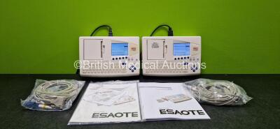 2 x Seca CT8000I ECG Machines with 2 x ECG Leads (Both Power Up)