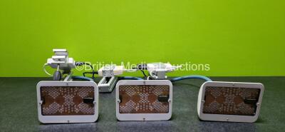 3 x Natus neoBLUE mini LED Phototherapy Lights (All Power Up and 1 x Damaged Casing - See Photo) *SN 65170 / 64780 / 65174* *H*