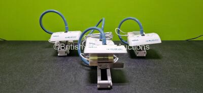 4 x Natus neoBLUE mini LED Phototherapy Lights (All Power Up and All Damaged Casings - See Photos) *SN 65179 / 64779 / 65175 / 64781* *H*