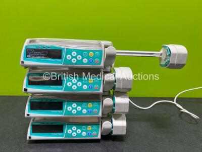 4 x B.Braun Perfusor Space Syringe Pumps (All Power Up, 1 x Damaged Screen)