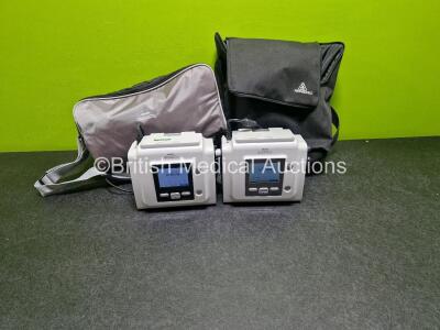 2 x Philips Respironics BiPAP A30 Units (Both Power Up) in Case with 2 x Power Supplies