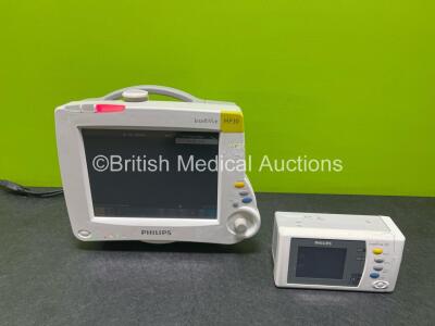 Philips IntelliVue MP30 Patient Monitor, 1 x Philips IntelliVue X2 Handheld Patient Monitors Including ECG, SpO2, NBP, Press and Temp Options