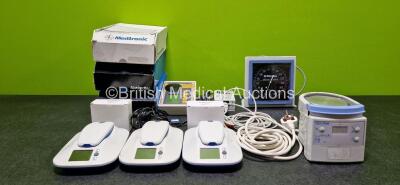 Mixed Lot Including 1 x EMG Monitor Portable EMG Monitor Model EMG-3 Unit, 1 x Riester BP Meter, 1 x Vygon TLS Pilot Unit, 1 x Fisher&Paykel MR850AEK Humidifier (Damaged Casing -See Photo) and 3 x Medtronics MyCareLink Patient Monitors *SN YDM994263A / B