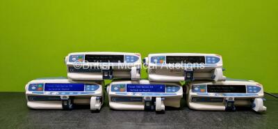 Job Lot Including 4 x CareFusion Alaris Plus CC Syringe Pumps and 1 x CareFusion Alaris CC Syringe Pump (All Power Up with Error - See Photo)