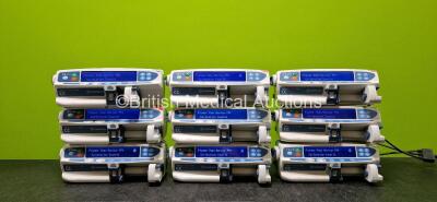 9 x CareFusion Alaris Guardrails Plus CC Syringe Pumps (All Power Up with Errors - See Photos)