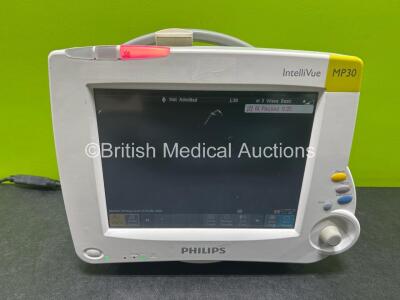 Philips IntelliVue MP30 Patient Monitor (Powers Up) *SN DE52613284*