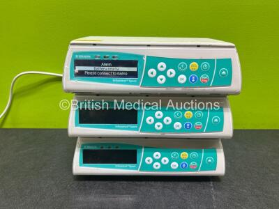 3 x B.Braun Infusomat Space Infusion Pumps (2 x Power Up, 1 x No Power)