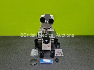 Leica DM750 Benchtop Microscope (Powers Up) with 2 x HC PLAN 10x/20 Eyepieces and 1 x HI PLAN 20x/0.40 PH 1 Optic in Box