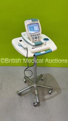 Verathon BVI 9400 Bladder Scanner with Transducer and Battery on Stand (Powers Up with Some Damage - See Photos) *S/N B4008122* ***CI147***