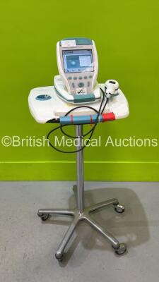 Verathon BVI 9400 Bladder Scanner with Transducer (Spares / Repairs) on Stand (Powers Up with Stock Battery - Not Included - Some Damage - See Photos) *S/N na* ***CI150***