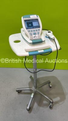 Verathon BVI 9400 Bladder Scanner (Powers Up)with Transducer (Spares / Repairs) and Battery on Stand *S/N B4019629*