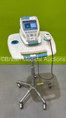 Verathon BVI 9400 Bladder Scanner with Transducer and Battery on Stand (Powers Up - Some Damage - See Photo) *S/N na* ***CI156***