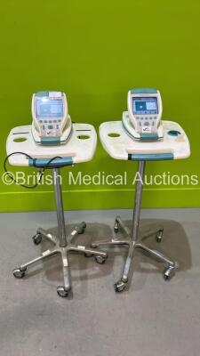 2 x Verathon BVI 9400 Bladder Scanners on Stands (Both Power Up with Stock Battery) *S/N B4006702 / B4004465* ***CI153 / CI148***